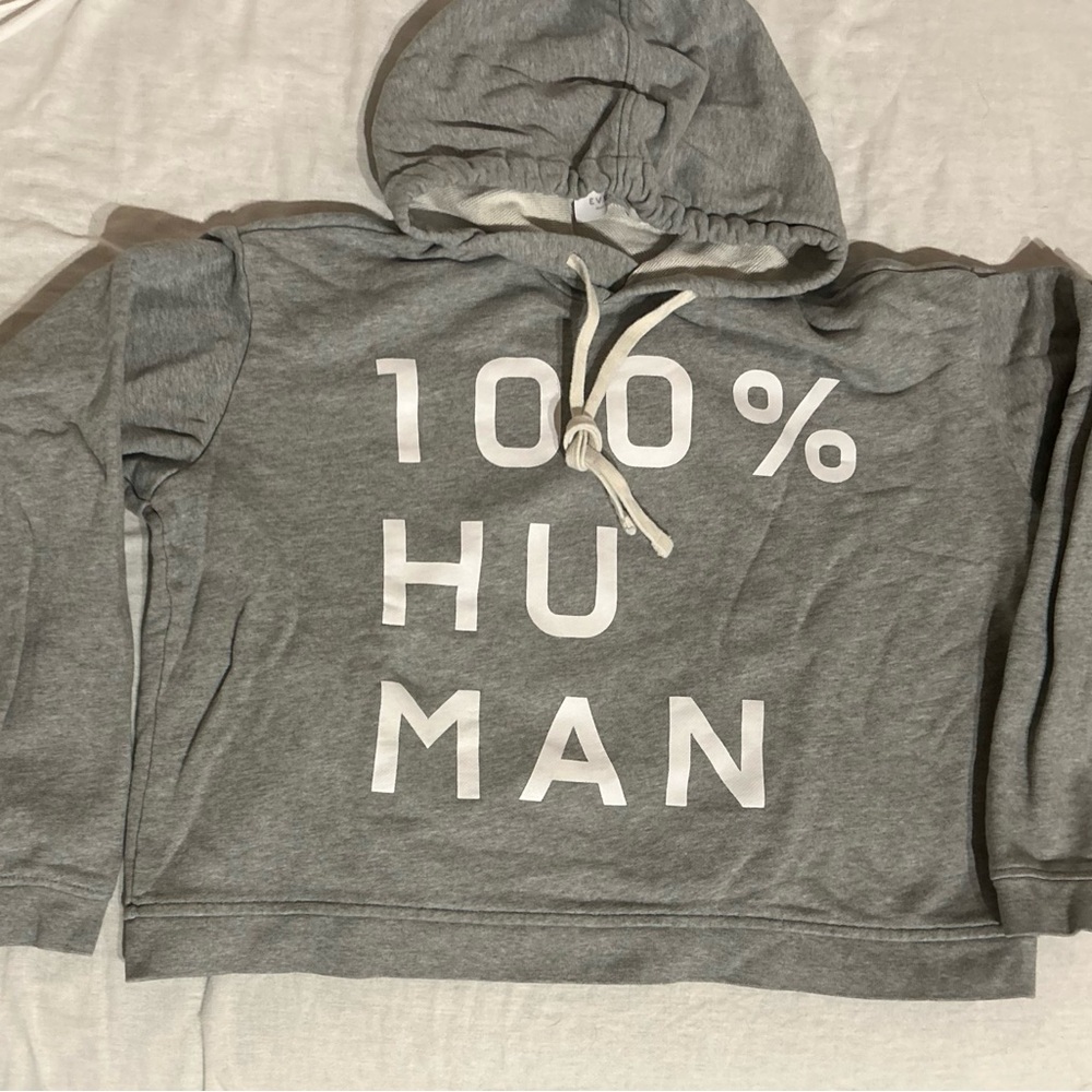Everlane Women's XSmall Gray 100% Human Hoodie Pullover Sweatshirt‎ Cotton